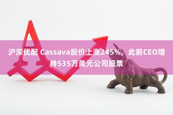 沪深优配 Cassava股价上涨245%，此前CEO增持535万美元公司股票